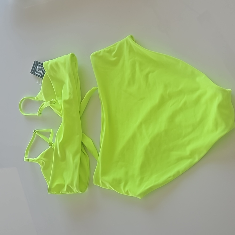 NWT Blooming Jelly | Retro High Waisted Bikini Set Bright Yellow | Womens Medium - Picture 4 of 10